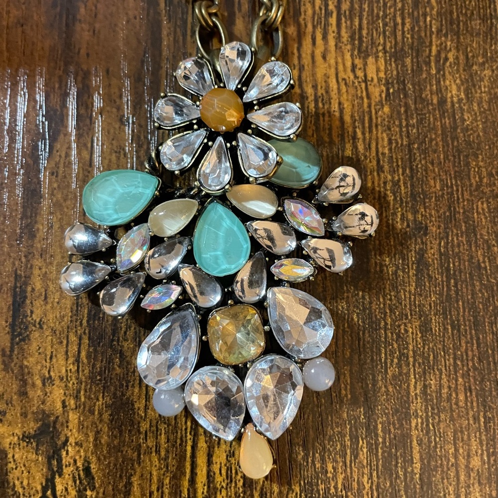 J. Crew Gold-Tone Hanging Pendant Statement Necklace - Picture 2 of 5
